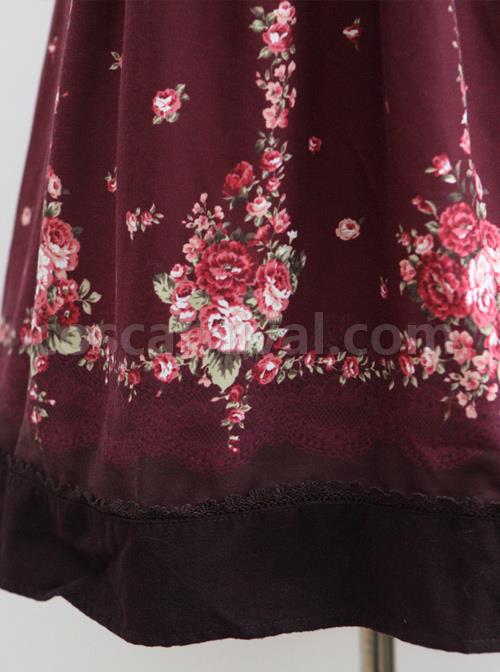 Flower-Pattern-Bind-Straps-Classic-Lolita-Sleeveless-Dress-coscarnival-4687