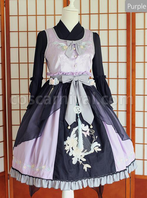 Flowers-And-Zither-Embroidery-JSK-Chinese-Style-Qi-Lolita-Sleeveless-Dress-coscarnival-1668
