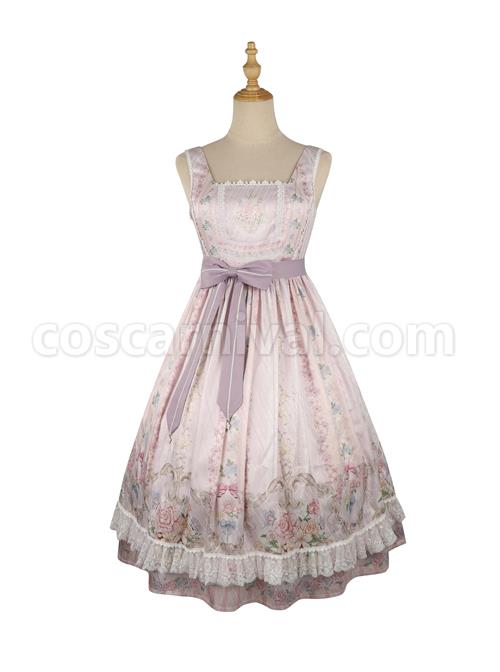 Flowers-Wall-Series-JSK-Printing-Light-Purple-Chiffon-Elegant-Classic-Lolita-Sling-Dress-coscarnival-18