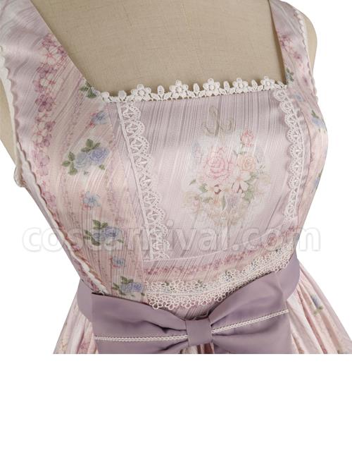 Flowers-Wall-Series-JSK-Printing-Light-Purple-Chiffon-Elegant-Classic-Lolita-Sling-Dress-coscarnival-54