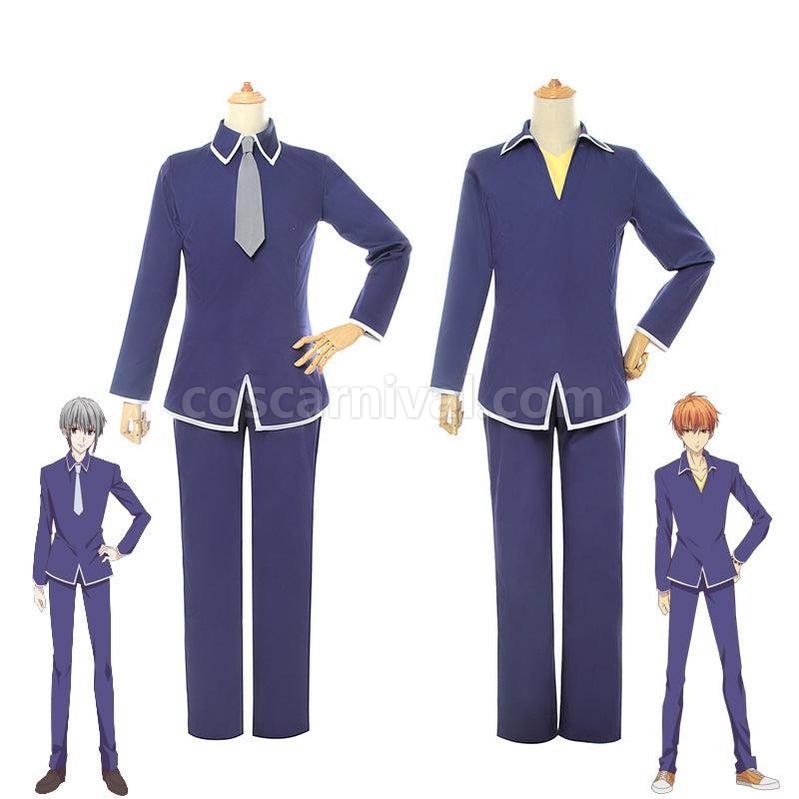 Fruits Basket Soma Yuki Soma Kyo JK School Uniform Cosplay Costumes coscarnival011116860