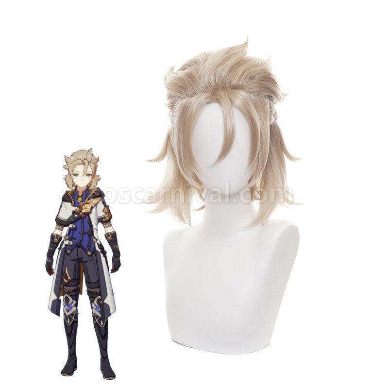 Genshin Impact Albedo Blonde Cosplay Wigs coscarnival011110681