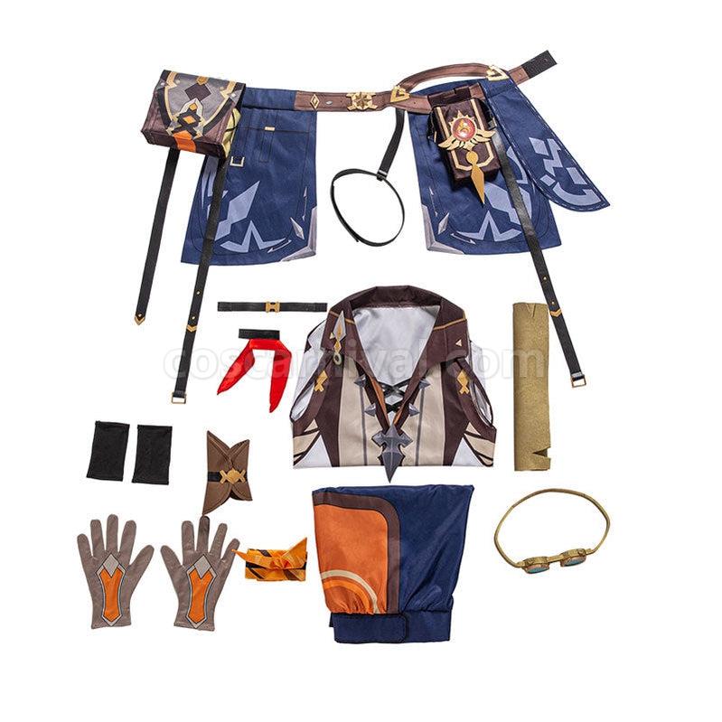 Genshin Impact Bennett Fullsuit Cosplay Costumes coscarnival011111363