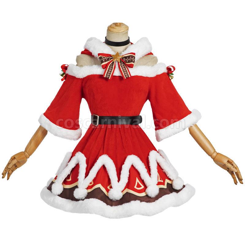 Genshin Impact Christmas Barbara Cosplay Costumes coscarnival01119578