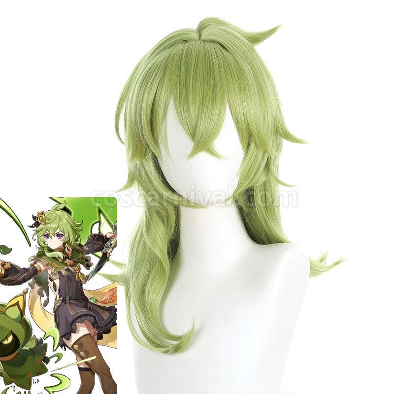 Genshin Impact Collei Green Cosplay Wig coscarnival01113329