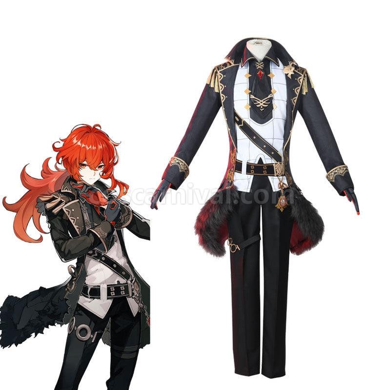 Genshin Impact Diluc Ragnvindr Full set Cosplay Costumes coscarnival011113558