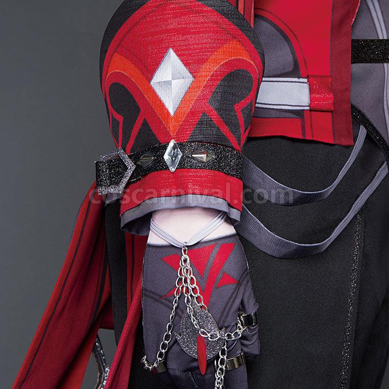 Genshin Impact Diluc Red Dead of Night Cosplay Costumes coscarnival01113560