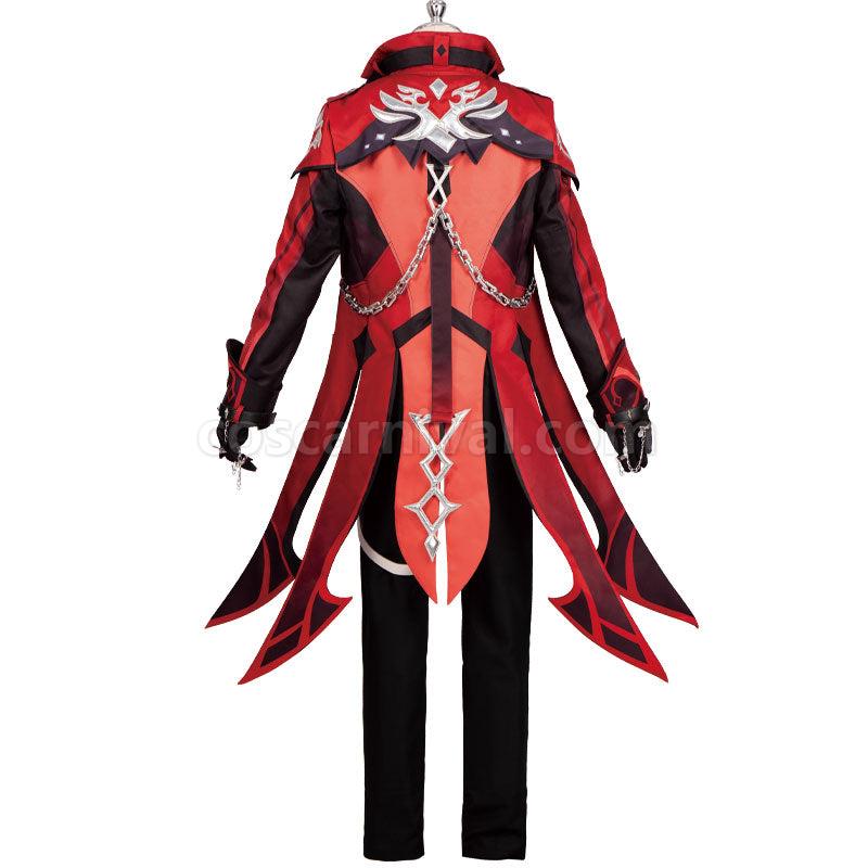 Genshin Impact Diluc Red Dead of Night Fullset Cosplay Costume coscarnival01113480