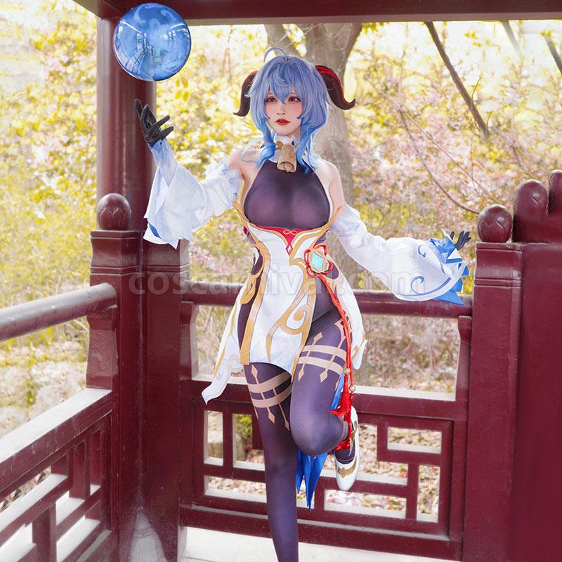 Genshin Impact Ganyu Fullset Cosplay Costume coscarnival011110169