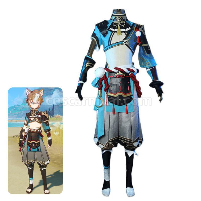 Genshin Impact Gorou Fullsuit Cosplay Costumes coscarnival011110009