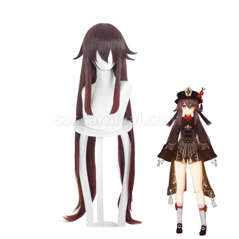 Genshin Impact Hu Tao Dark brown Long Cosplay Wig coscarnival011112135