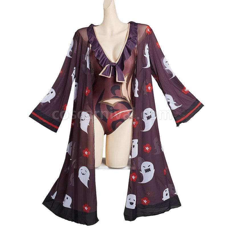 Genshin Impact HuTao Swimsuit Cosplay Costumes coscarnival01115342