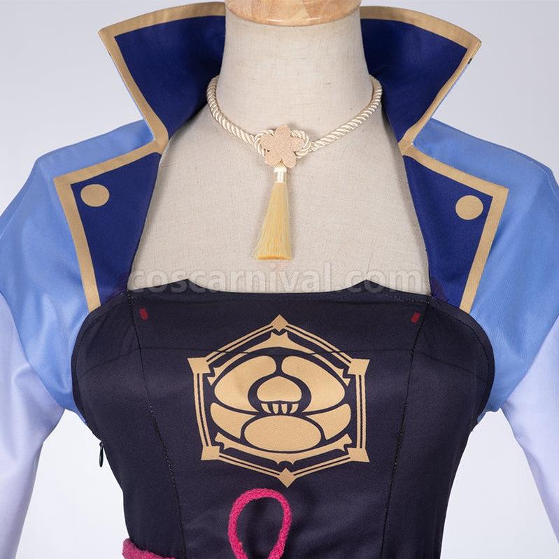 Genshin Impact Kamisato Ayaka Fullset Cosplay Costumes coscarnival011112544