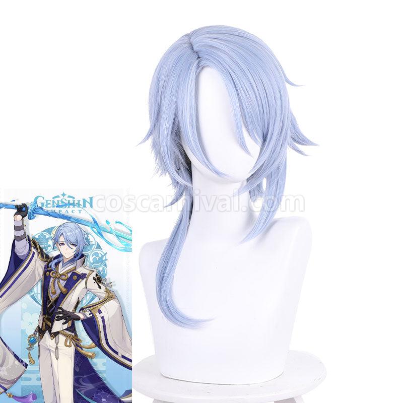 Genshin Impact Kamisato Ayato Halloween Cosplay Wig coscarnival01117413