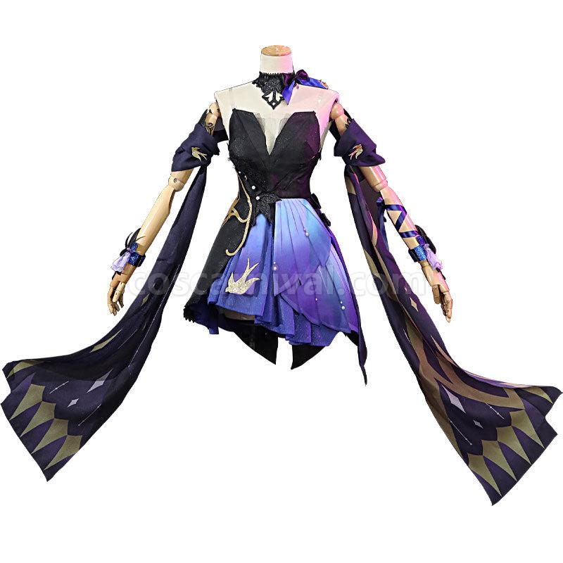 Genshin Impact Keqing Opulent Splendor Cosplay Costumes coscarnival01118201