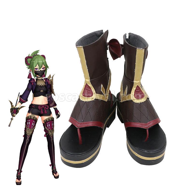 Genshin Impact Kuki Shinobu Cosplay Shoes coscarnival01112192