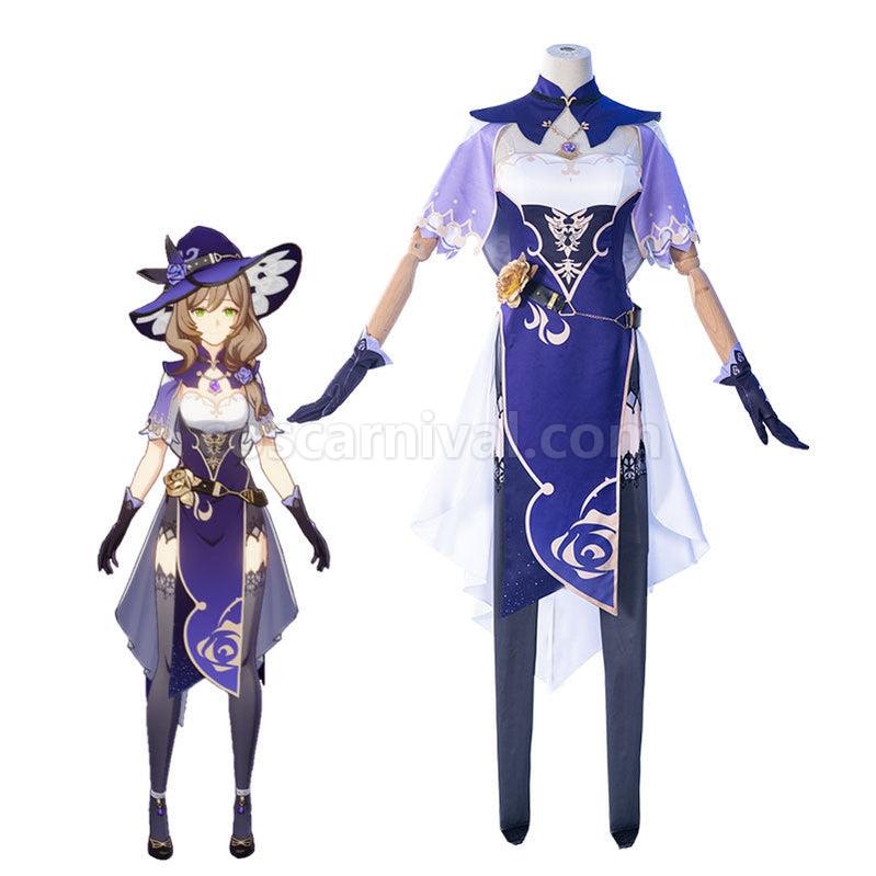 Genshin Impact Lisa Minci Fullset Cosplay Costumes coscarnival011112679