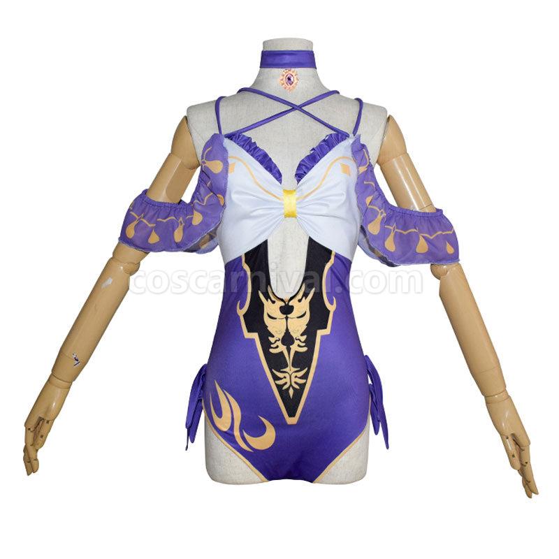 Genshin Impact Lisa Minci Swimsuit Cosplay Costumes coscarnival01115668
