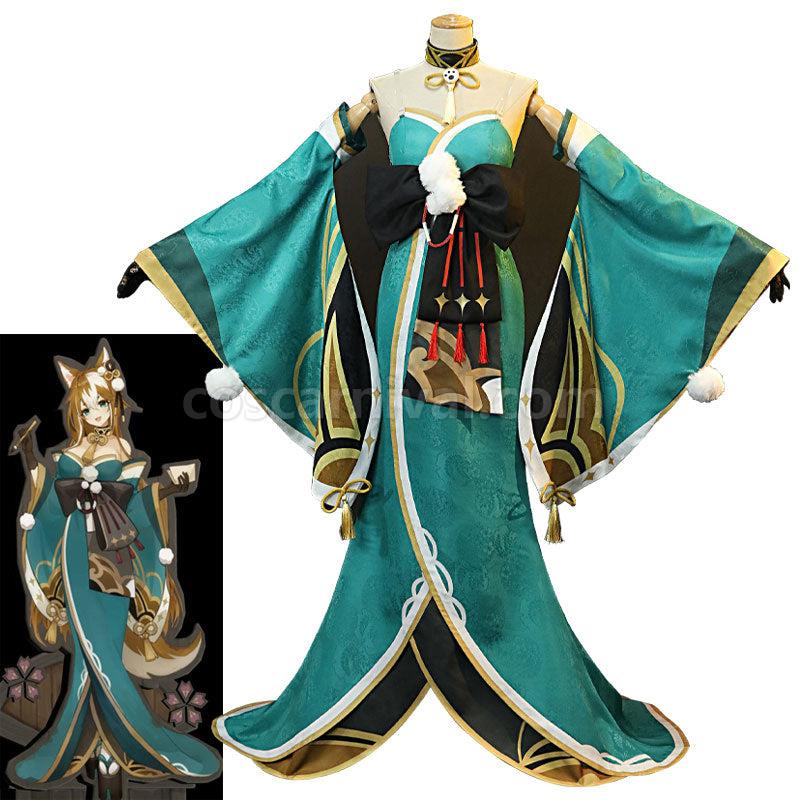 Genshin Impact Miss Hina Inugami Cosplay Costumes coscarnival01118409