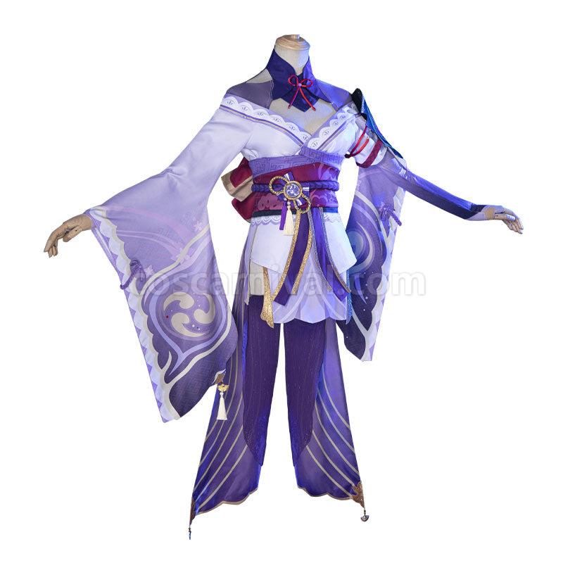 Genshin Impact Raiden Shogun Baal Fullset Cosplay Costumes coscarnival011110286