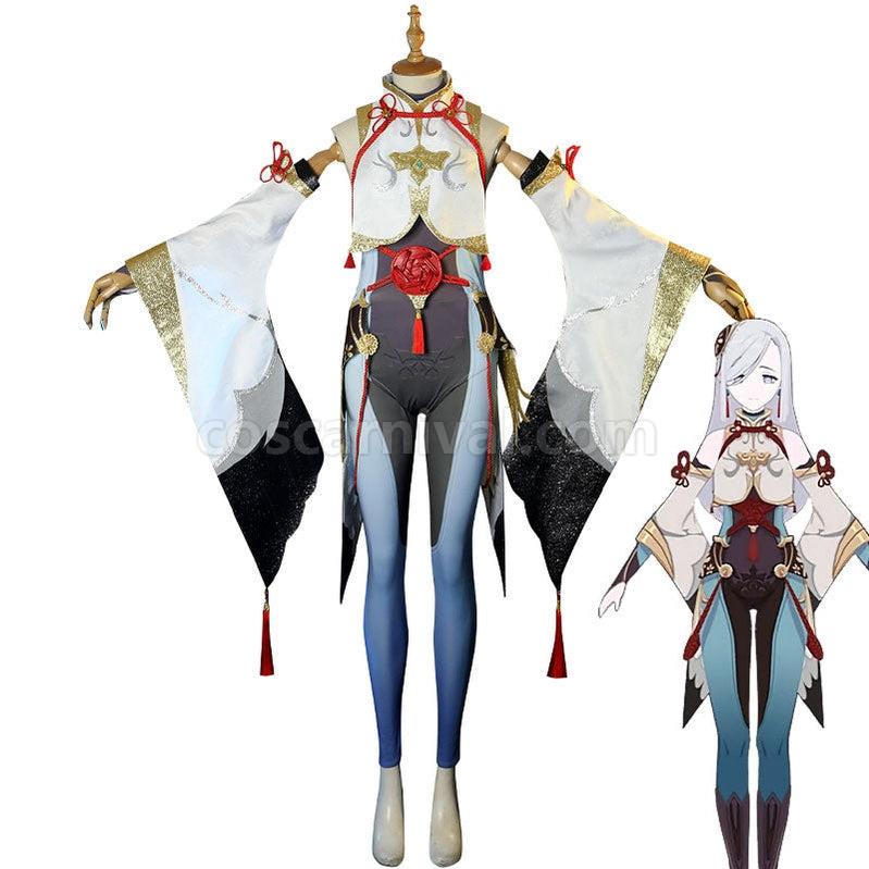 Genshin Impact ShenHe Fullsuit Cosplay Costumes coscarnival011110658