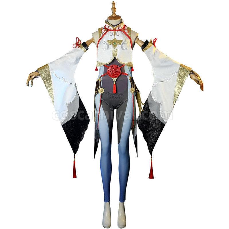 Genshin Impact ShenHe Fullsuit Cosplay Costumes coscarnival011110667