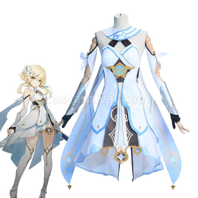 Genshin Impact Traveler Lumine Fullset Cosplay Costumes coscarnival011113027