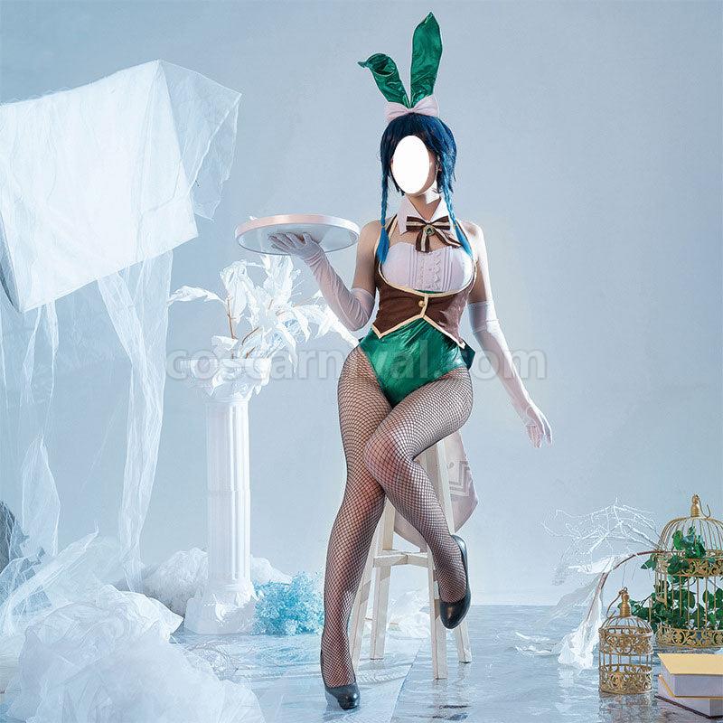 Genshin Impact Venti Bunny Girl Cosplay Costumes coscarnival01114553