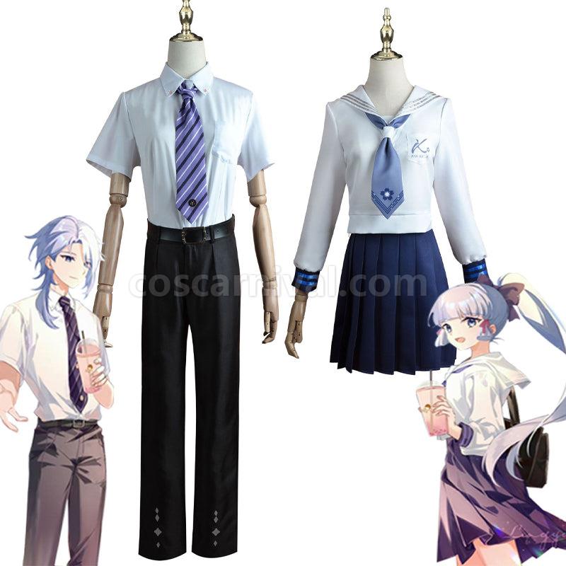 Genshin Impact X HeyTea Kamisato Ayaka Kamisato Ayato Cosplay Costumes coscarnival01112616