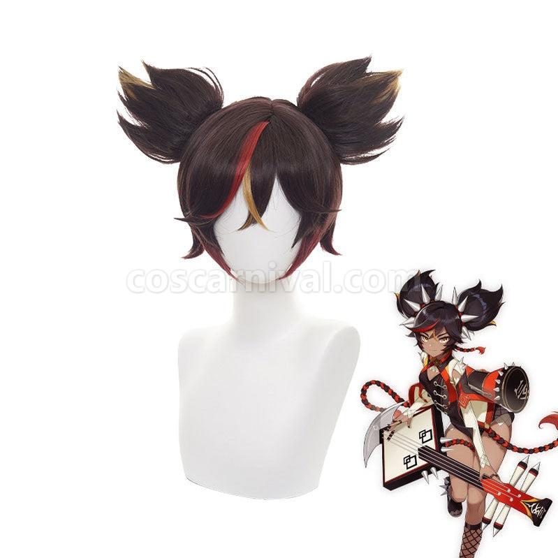 Genshin Impact Xinyan Brown Cosplay Wigs coscarnival011111274
