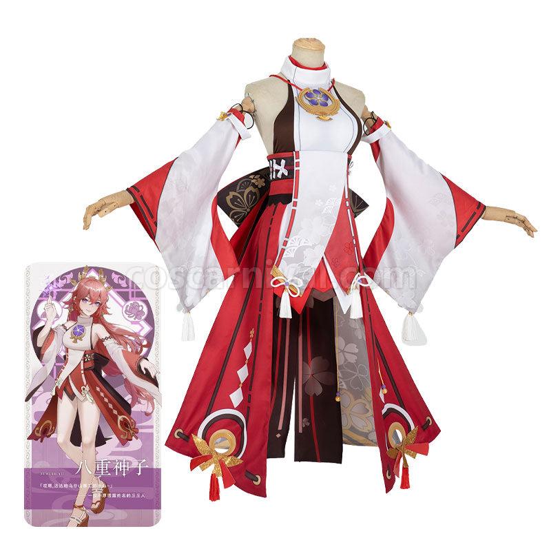 Genshin Impact Yae Miko Fullset Cosplay Costumes coscarnival011110372