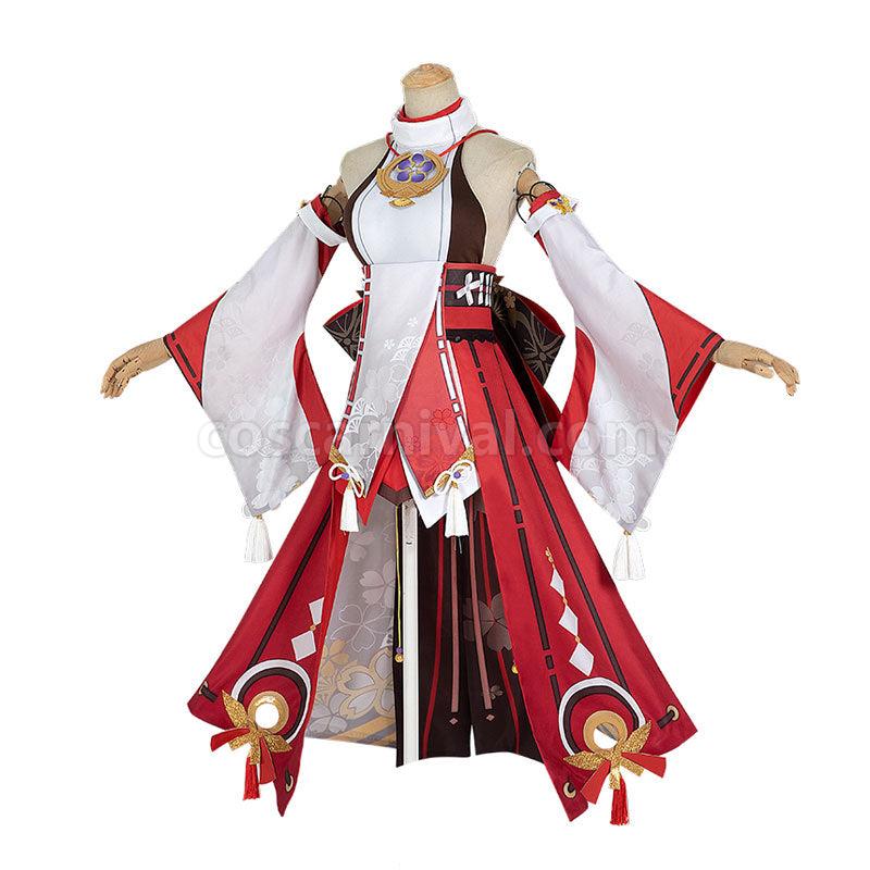 Genshin Impact Yae Miko Fullset Cosplay Costumes coscarnival011110378