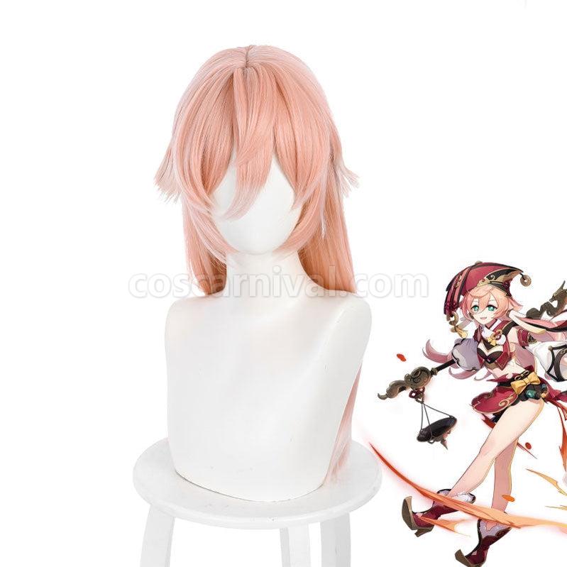 Genshin Impact Yanfei Pink Long Cosplay Wigs coscarnival011111818