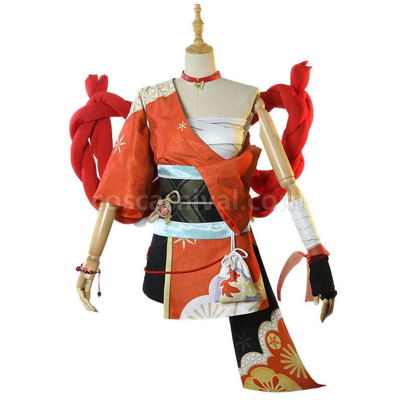 Genshin Impact Yoimiya Xiaogong Fullsuit Cosplay Costumes coscarnival011111138
