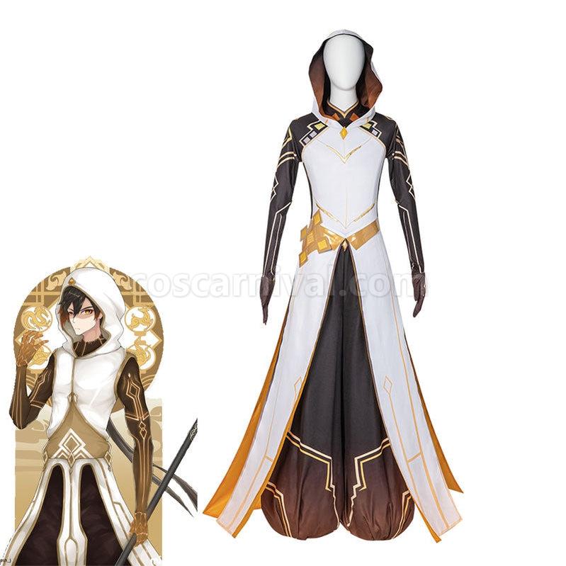 Genshin Impact Zhongli Archon Fullsuit Cosplay Costumes coscarnival011111261