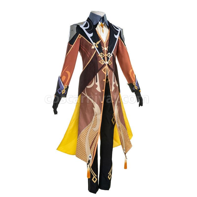 Genshin Impact Zhongli Fullset Cosplay Costumes coscarnival011112959