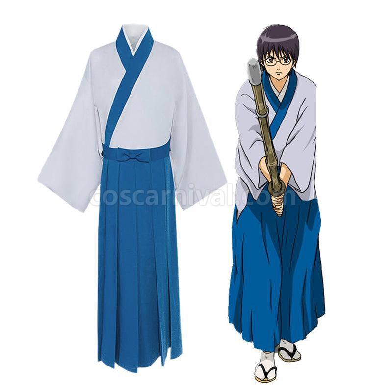 Gintama Shimura Shinpachi Kendo Kimono Cosplay Costume coscarnival011117018