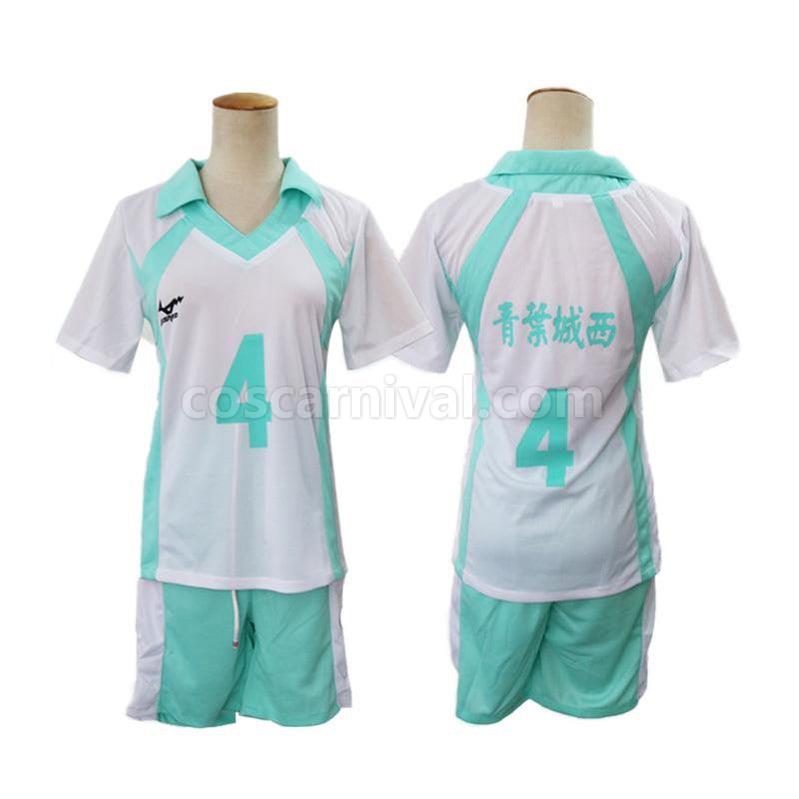 Hajime Iwaizumi cosplay costume from Haikyuu!!, back view