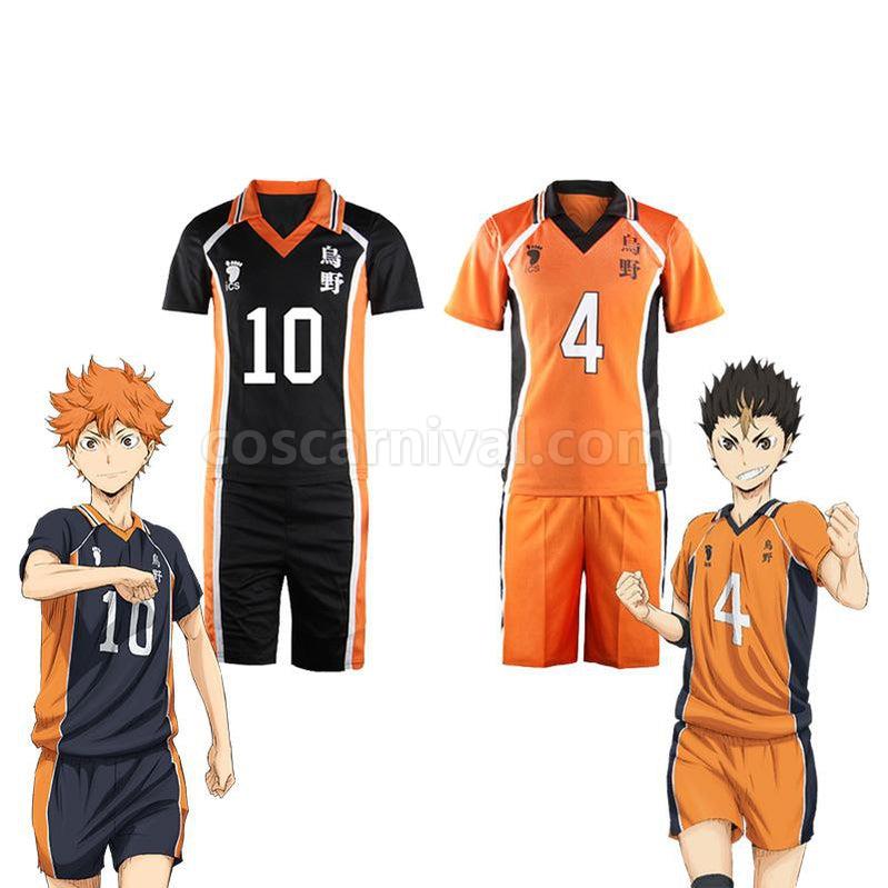 Haikyuu Karasuno High School Volleyball Club Hinata Shoyo and All Teammates Uniform Cosplay Costume, front view
