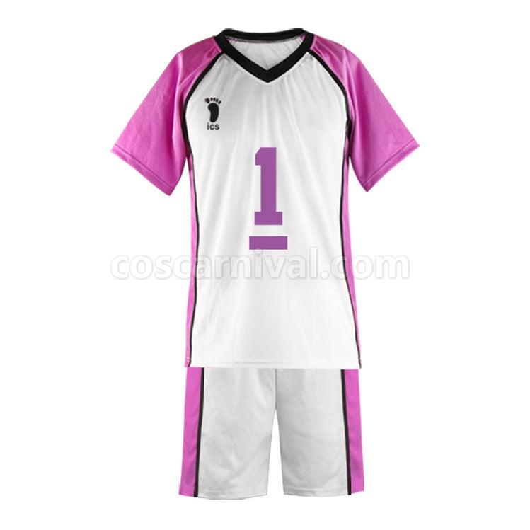 Haikyuu Shiratorizawa Academy Ushijima Wakatoshi T Shirt Uniform Cosplay Costume coscarnival011116708