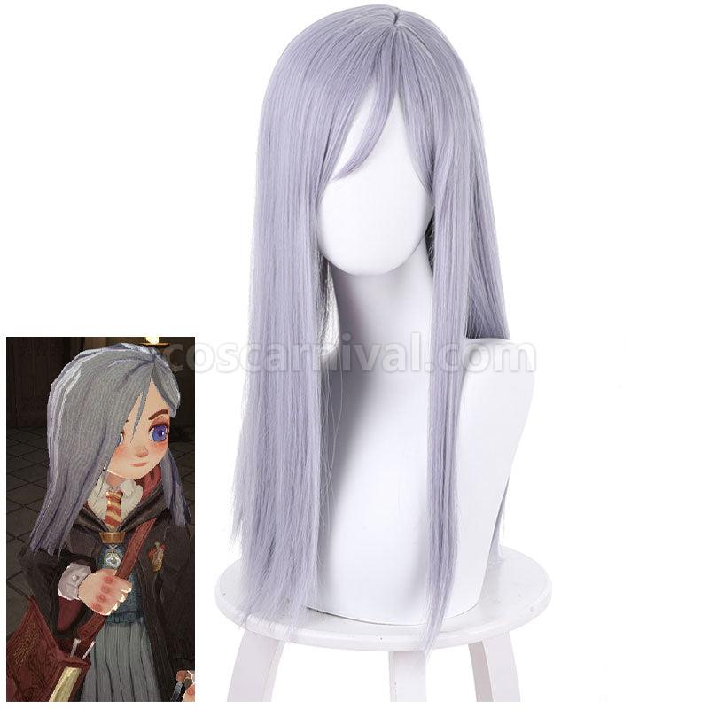 Harry Potter Magic Awakened Ivy Warrington Grayish Purple Long Cosplay Wigs coscarnival01118778