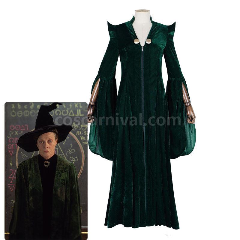 Harry Potter Minerva McGonagall Professor Cosplay Costumes coscarnival01114762