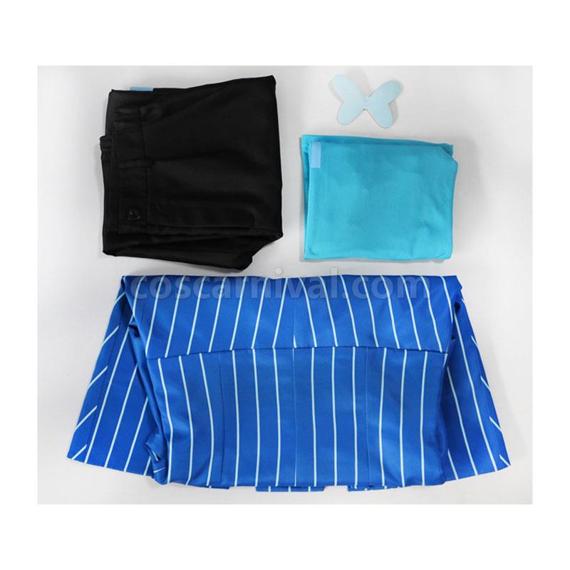 Hazbin Hotel Alastor Blue Uniform Cosplay Costumes coscarnival01112493