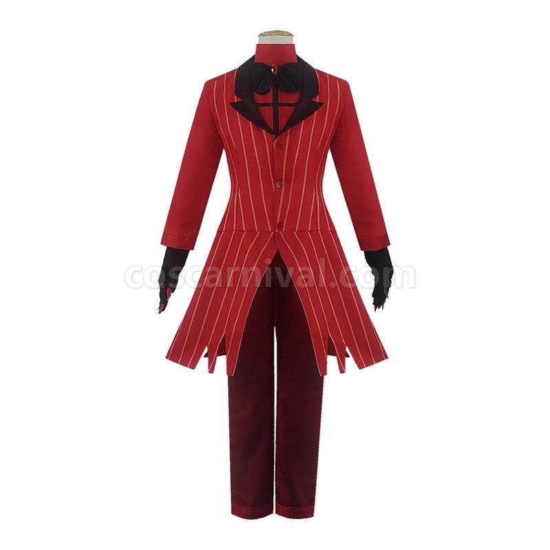 Hazbin Hotel Alastor Red Uniform Outfit Full Set Halloween Cosplay Costumes coscarnival011115365
