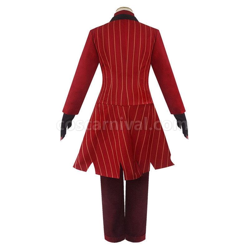 Hazbin Hotel Alastor Red Uniform Outfit Full Set Halloween Cosplay Costumes coscarnival011115389