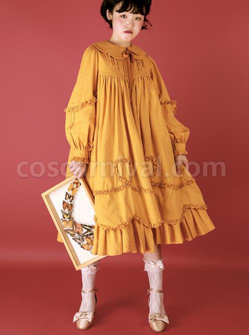 High-Waist-Doll-Collar-Pure-Color-Classic-Lolita-Long-Sleeve-Long-Dress-coscarnival-582