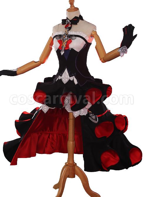 Honkai Impact 3 Delissa Gothic Dress Cosplay Set coscarnival