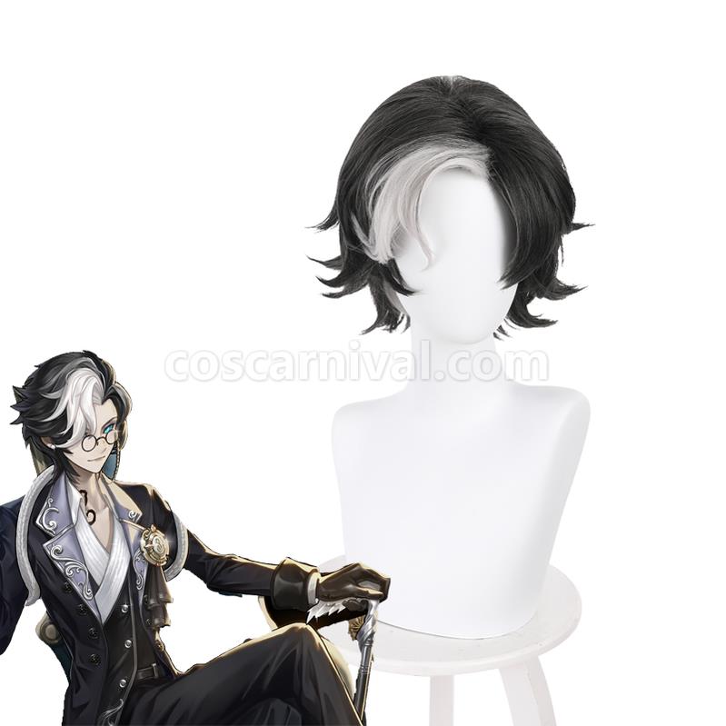 Identity V Ruth & Inference D.M The Man of Desires Black White Cosplay Wigs coscarnival01111