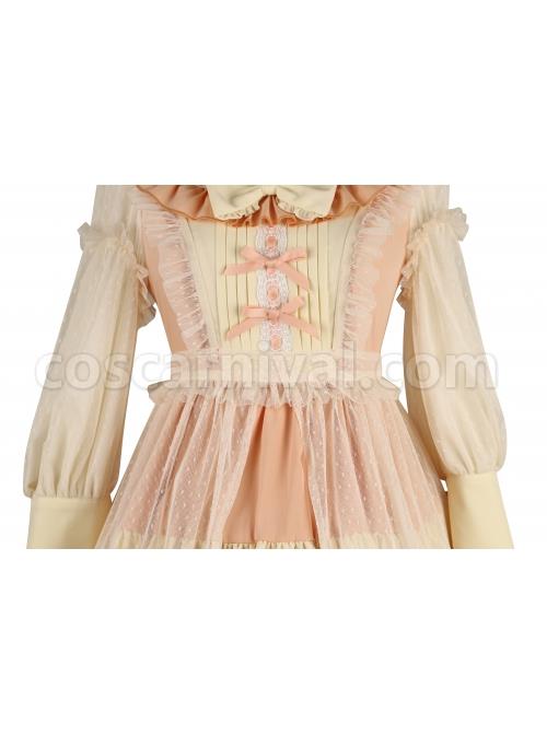 Immerse-Springtime-Series-OP-Pastoral-Style-Elegant-Three-Section-Hem-Classic-Lolita-Long-Sleeve-Dress-With-Tulle-Skirt-coscarnival-4631