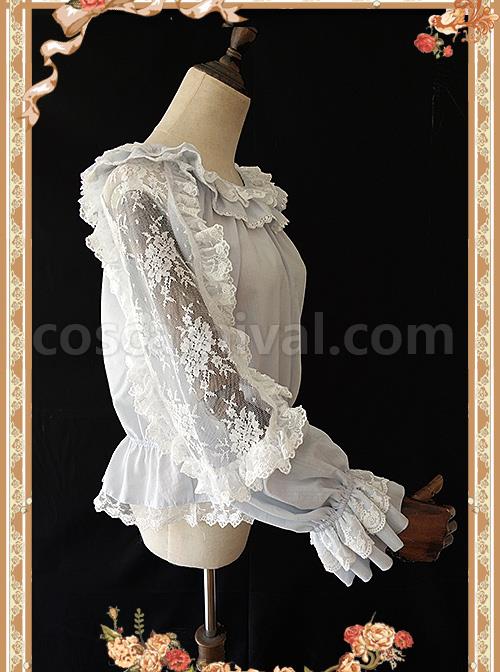 Infanta Jenny Cookies Series Lace Hollow Out Classic Lolita Shirt coscarnival